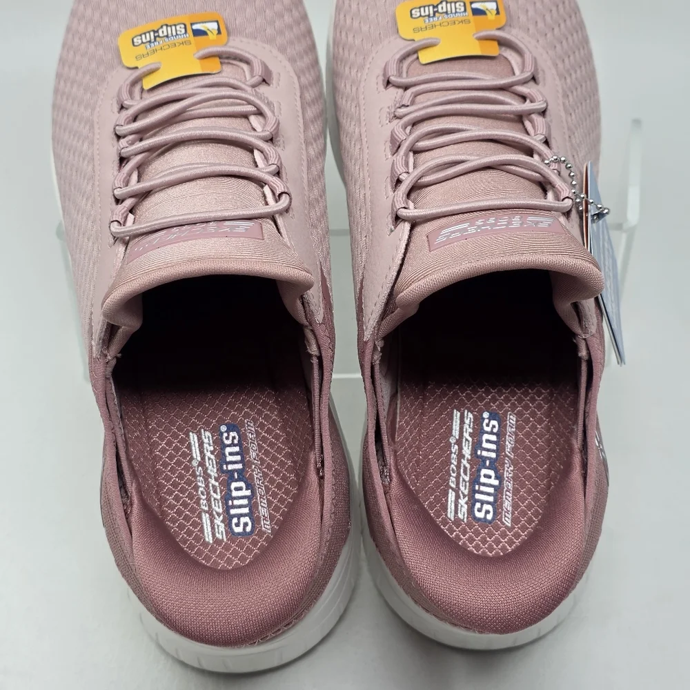 Skechers Bobs Sport Squad Women's Size 10 Chaos Blush Memory Foam Slip On New - Picture 10 of 14